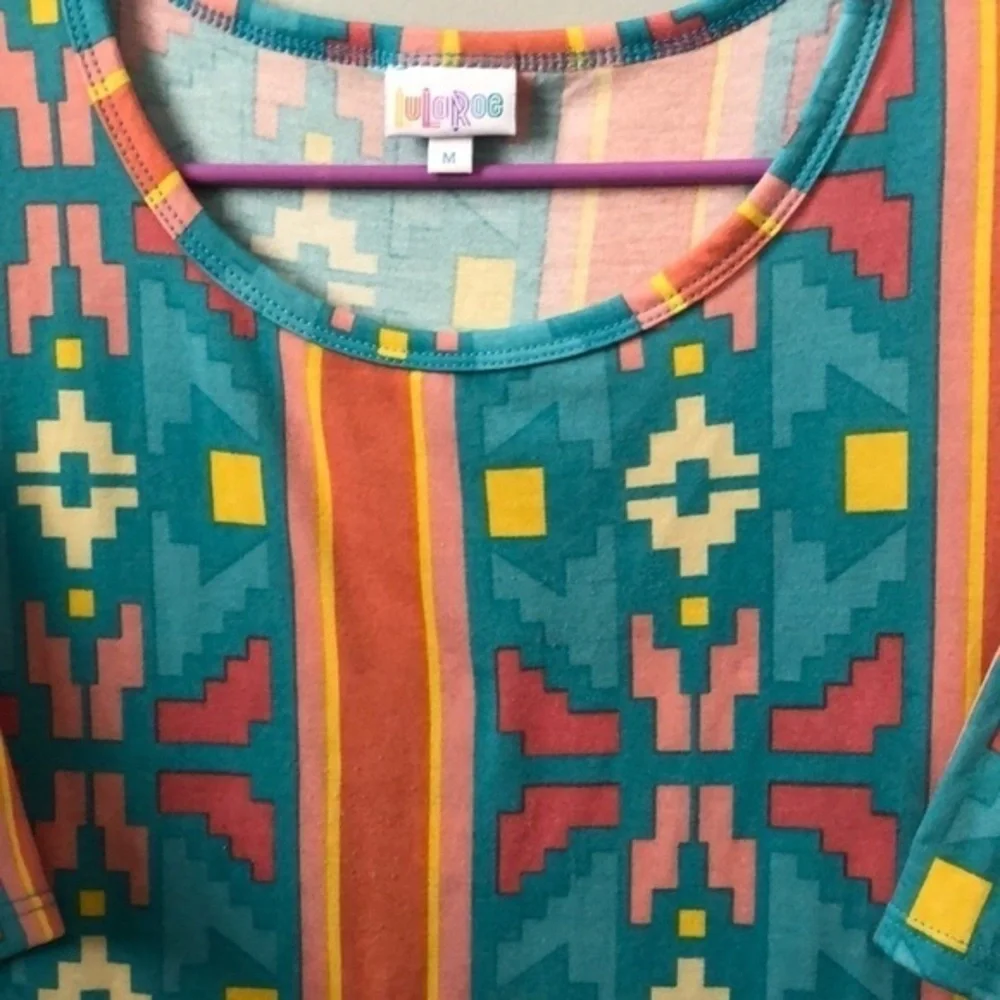 LuLaRoe “Julia” Aztec print‎ dress women’s medium - Picture 2 of 3